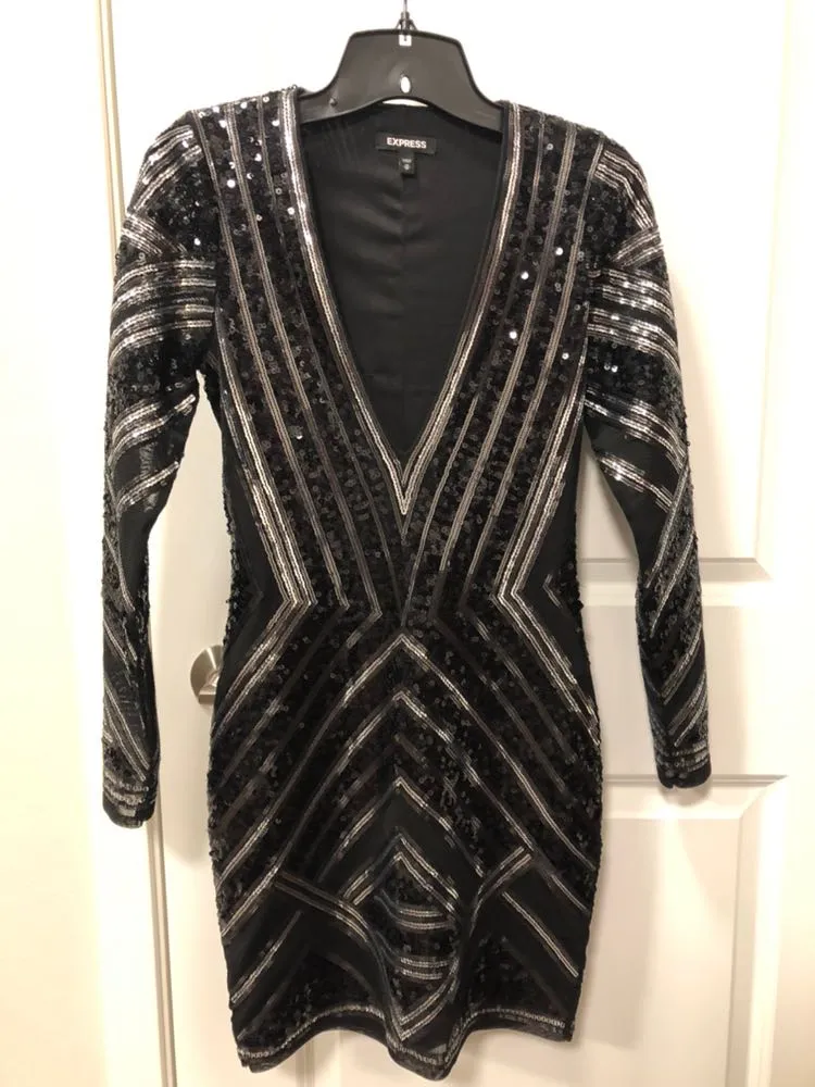Sequence Geometric Black Dress - Image 3
