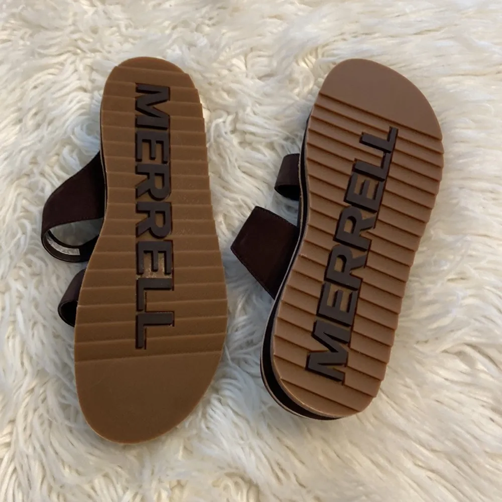 MERRELL leather sandals size 10 brown color BNWOT see all pictures - Image 7