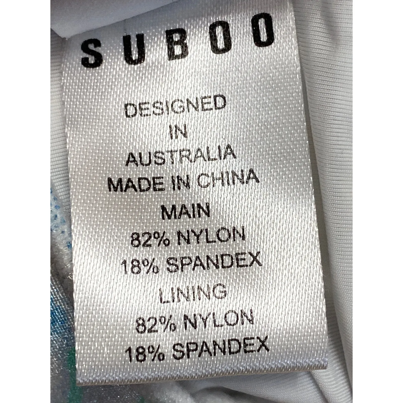 NEW Suboo Blue Marble Print Two Piece Crossback Bikini Swimsuit Swimwear Size OS - Image 3