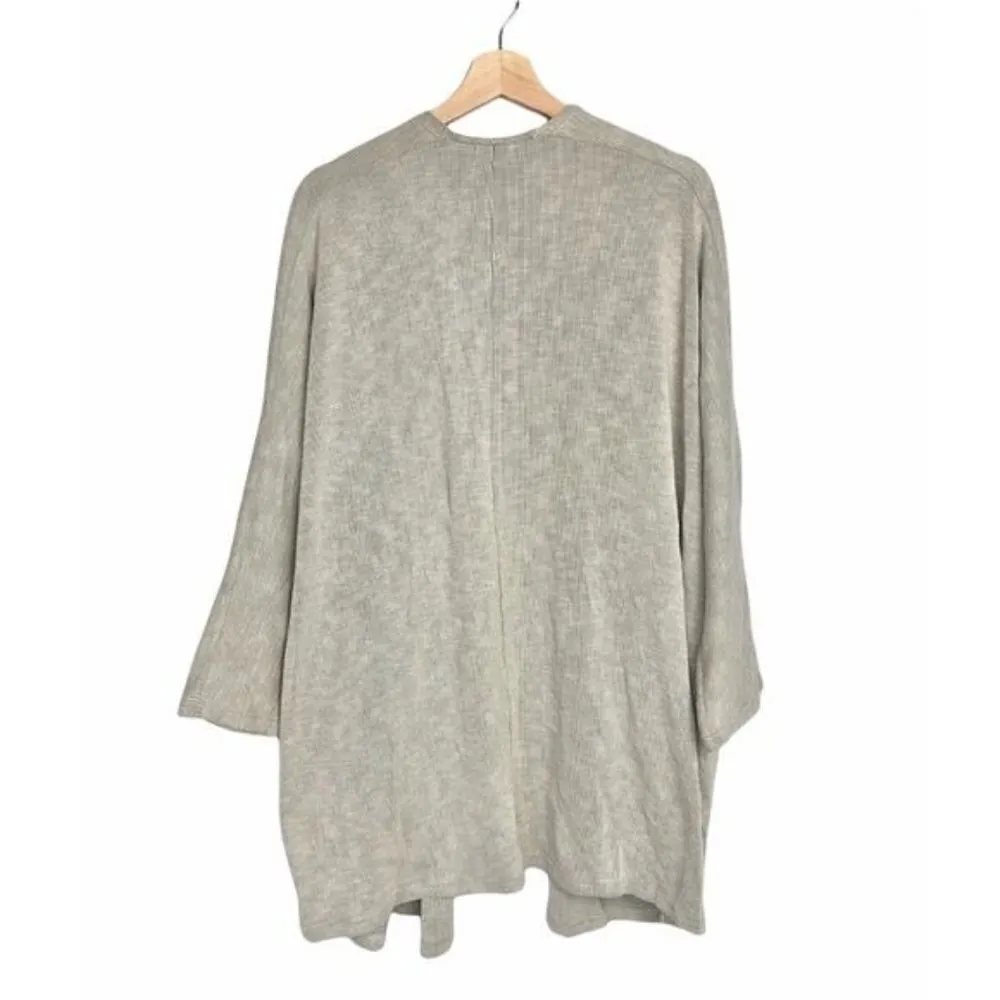 Anthropologie DONNI One Size Ribbed Cardigan Sweater Coat with Pockets OSFA Tan Size M - Image 5