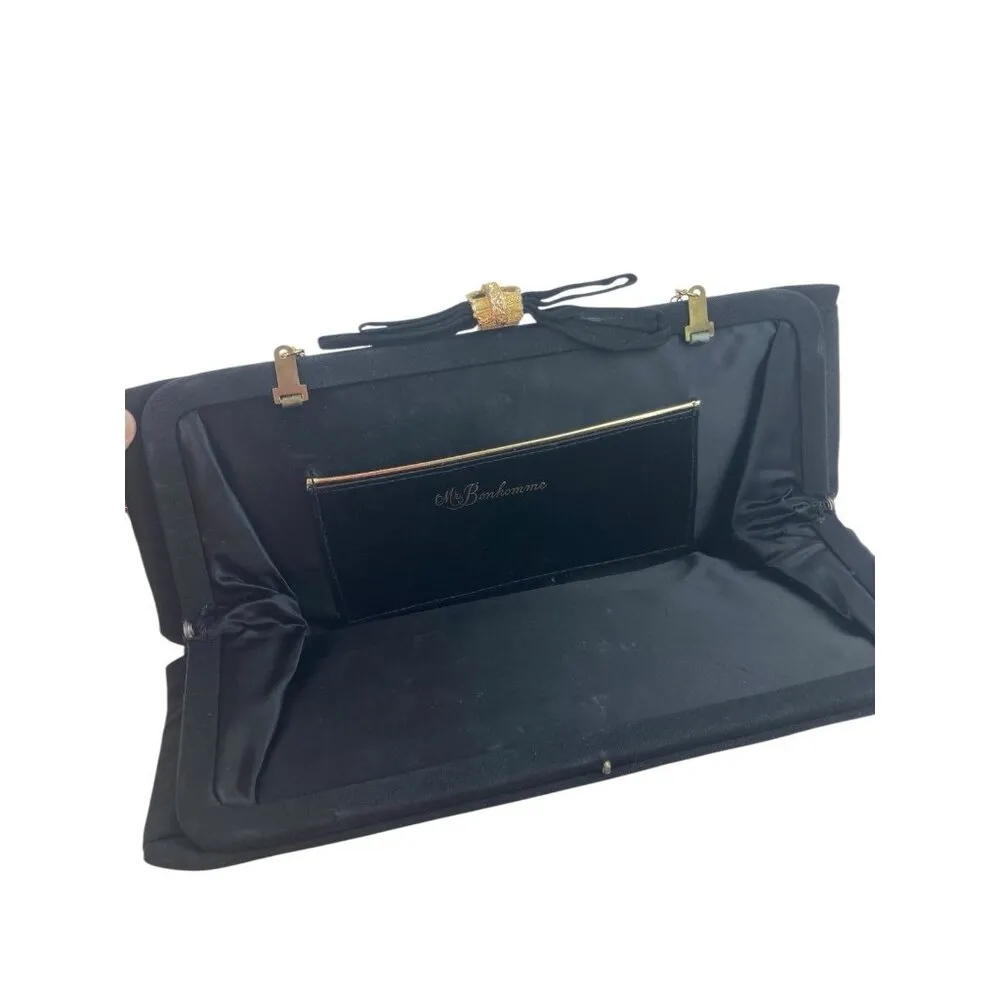 Vintage Mr. Bonhomme Purse Black Cocktail Party Retroglam 60's Mid Century Glam - Image 4