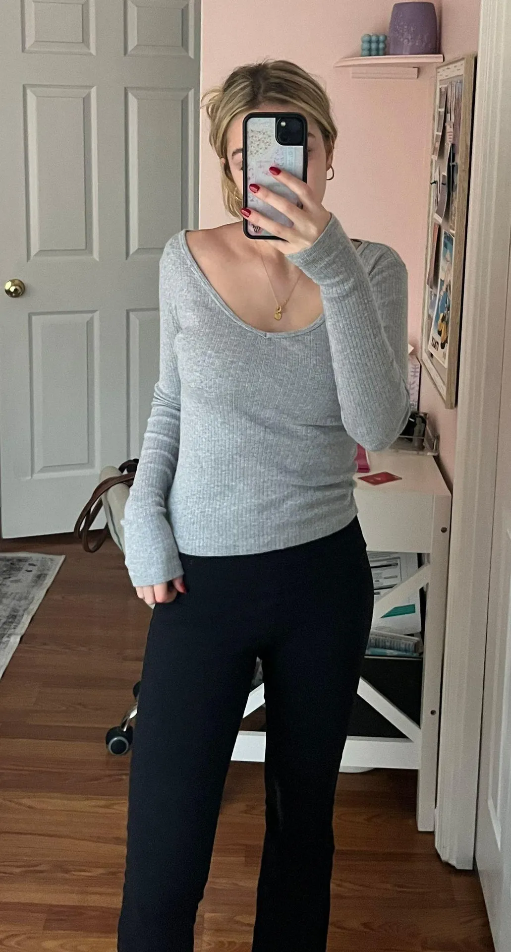 gray long sleeve - Image 2