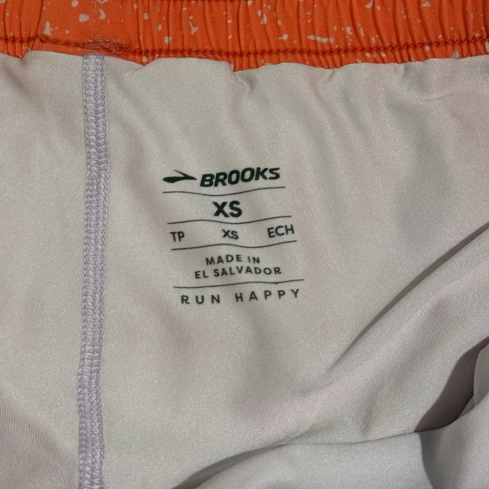 Brooks Momentum 5" 2-in-1 Shorts Womens Size XS Coral Speckled NEW With Pocket - Image 6