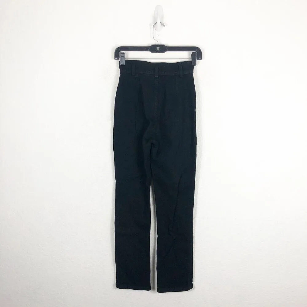 Reformation Vicki Black Jeans Size 23 High Rise Slim Straight Stretch - Image 13