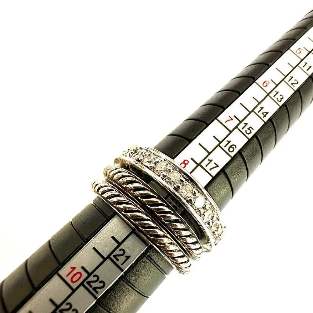 Silver tone rings - Image 3