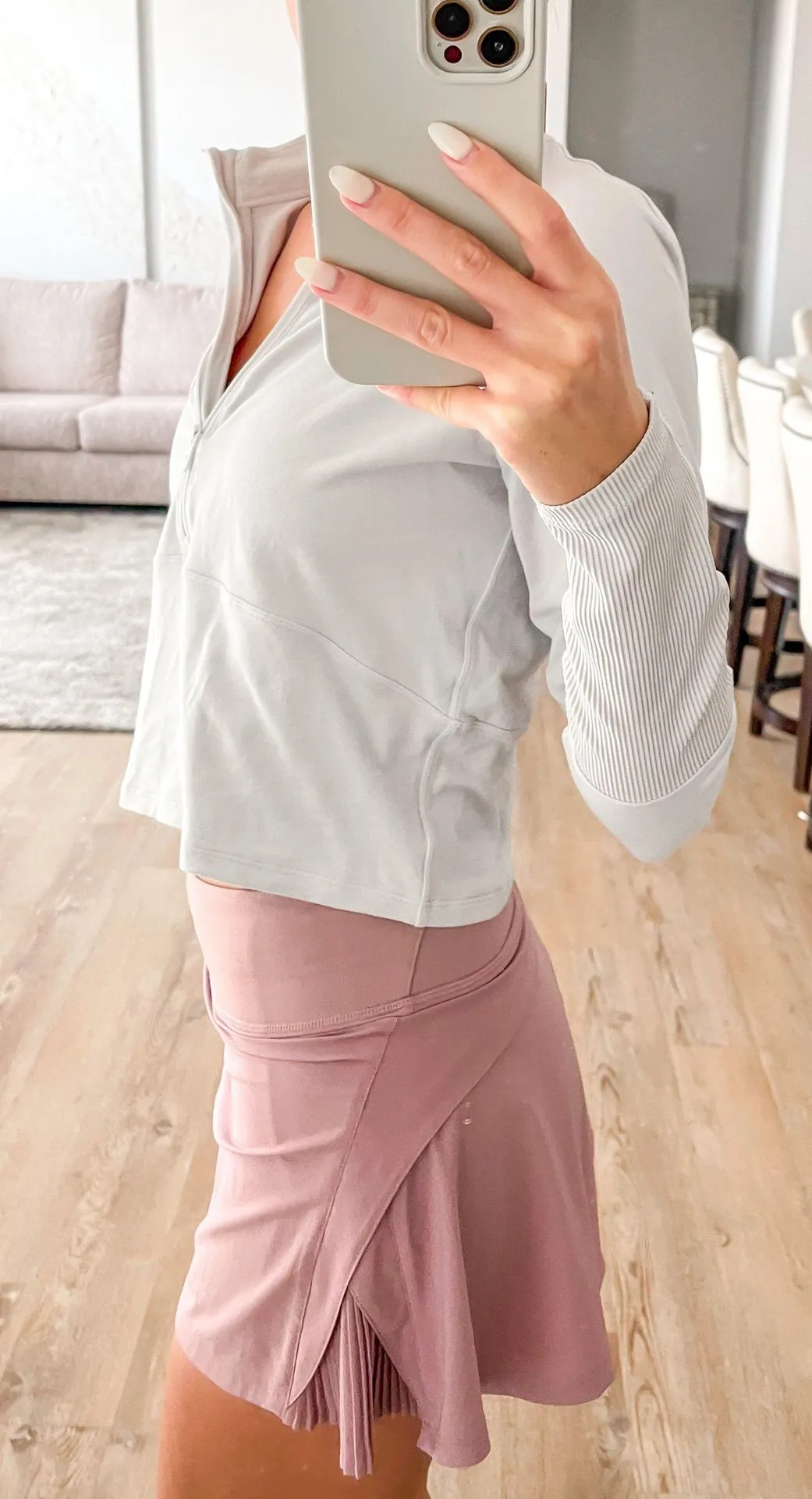 Lululemon White Cropped Half Zip - Image 5