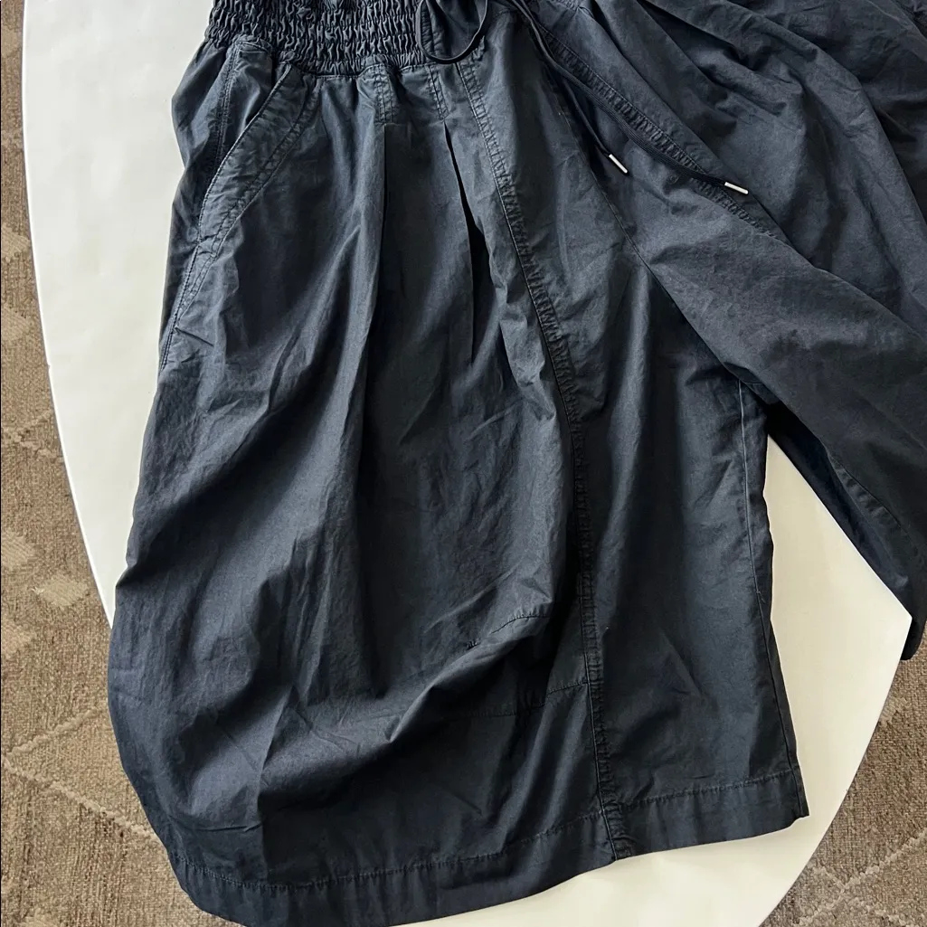 Anthropologie Ruched Poplin Gaucho Balloon Pants in Black Onyx XL $128 - Image 7