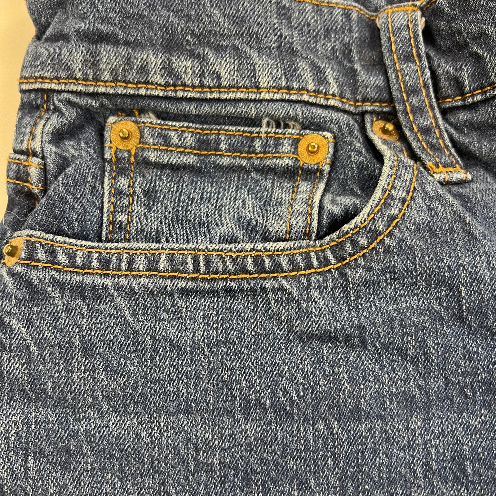 J. Crew Factory Mid Rise Flare Crop Button Fly Dark Wash Jeans Size 29 - Image 7