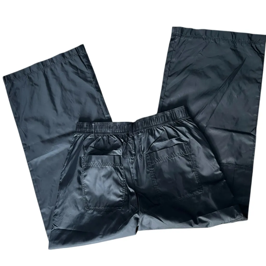 Fabletics  Women's Cargo Wide Leg Pants Black Size L Pull On High Waisted Sporty - Image 5