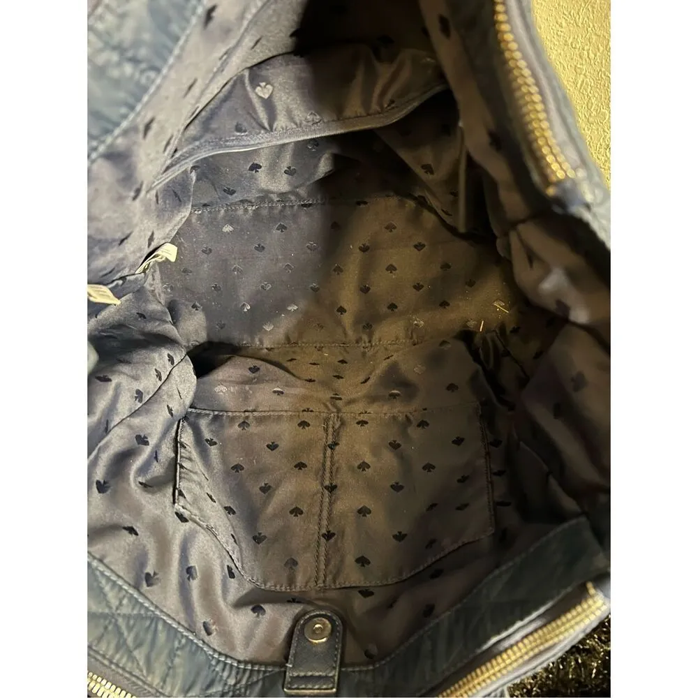 KATE SPADE WILSON ROAD BLACK QUILTED TOTE SHOULDER BAG - Image 4