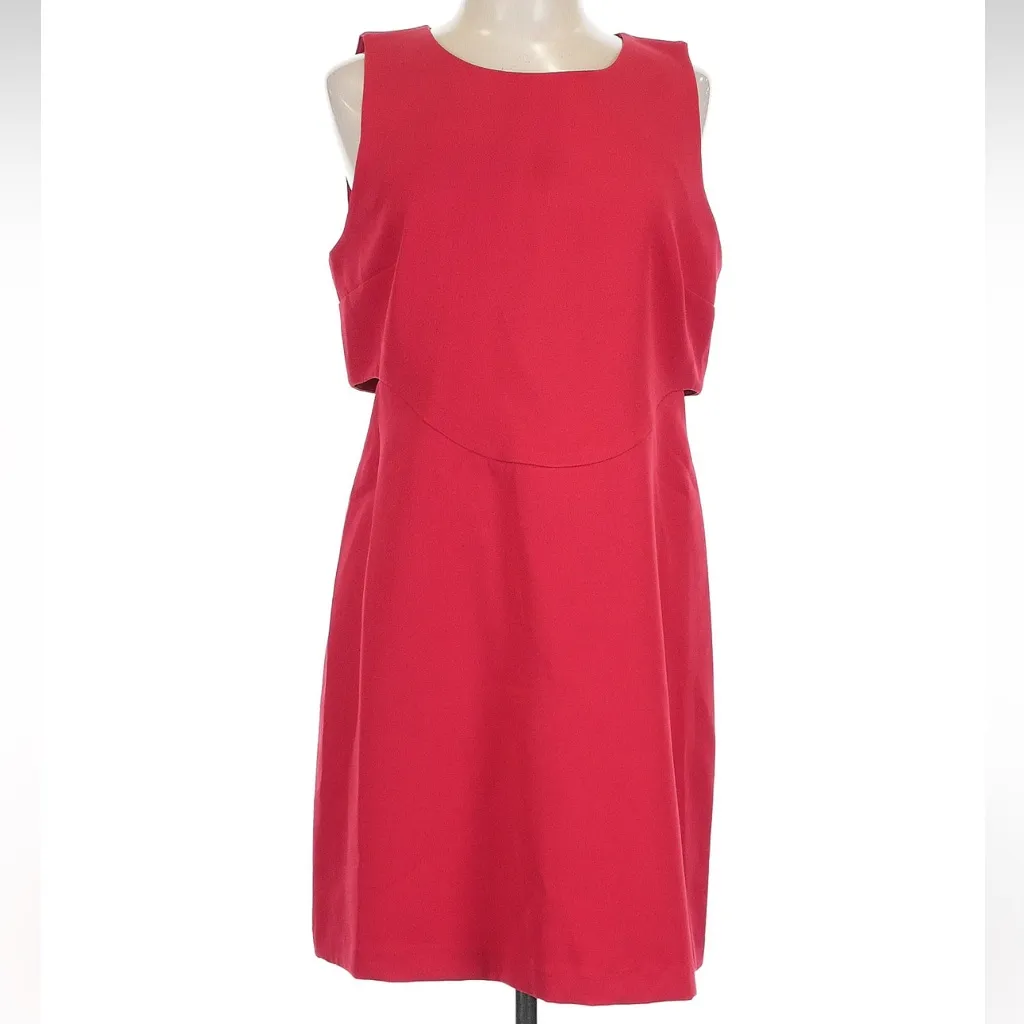 Anthropologie x Mare Mare Red Cut-Out Shift Dress Party Holiday Size Large L - Image 4
