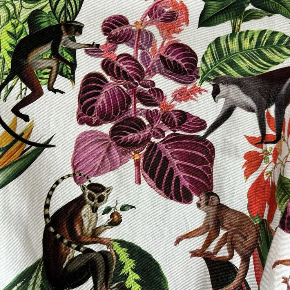 NWT Oscar De La Renta Monkey Leaf Print Dress - Image 10