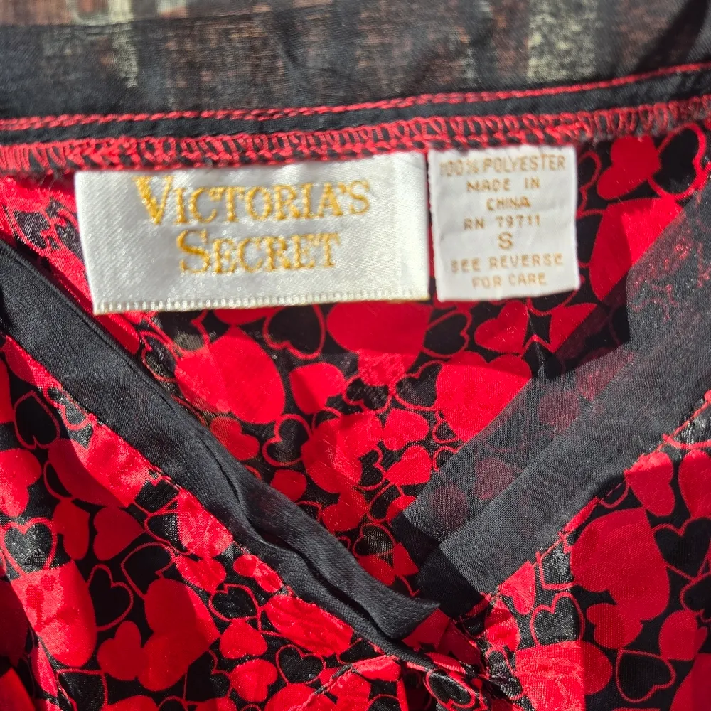 VINTAGE VS Red HEARTS lingerie BodySuit |Small - Image 12