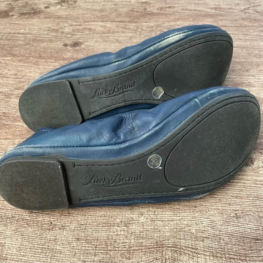 Lucky Brand Navy Blue Flats Size 9.5 - Image 4