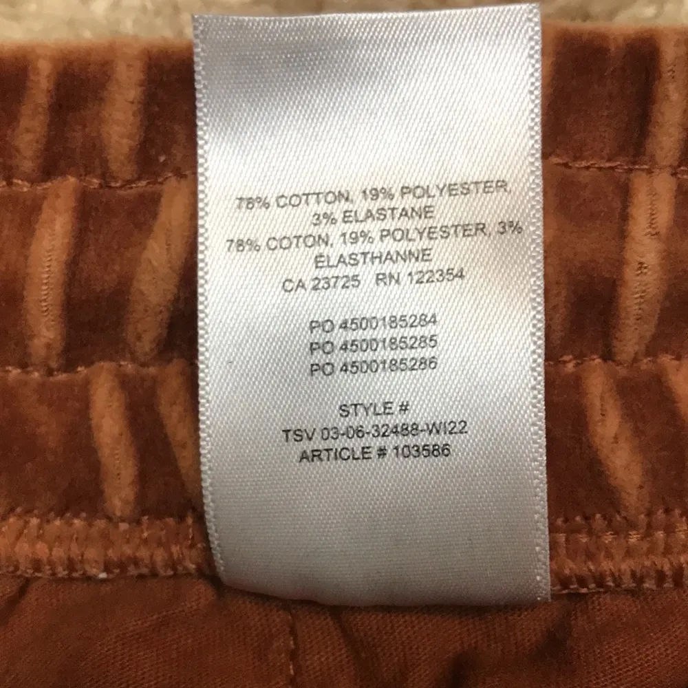 Aritzia Tna Women’s Athleisure Velour Brown Drawstring Waist Jogger Pants Size M - Image 9