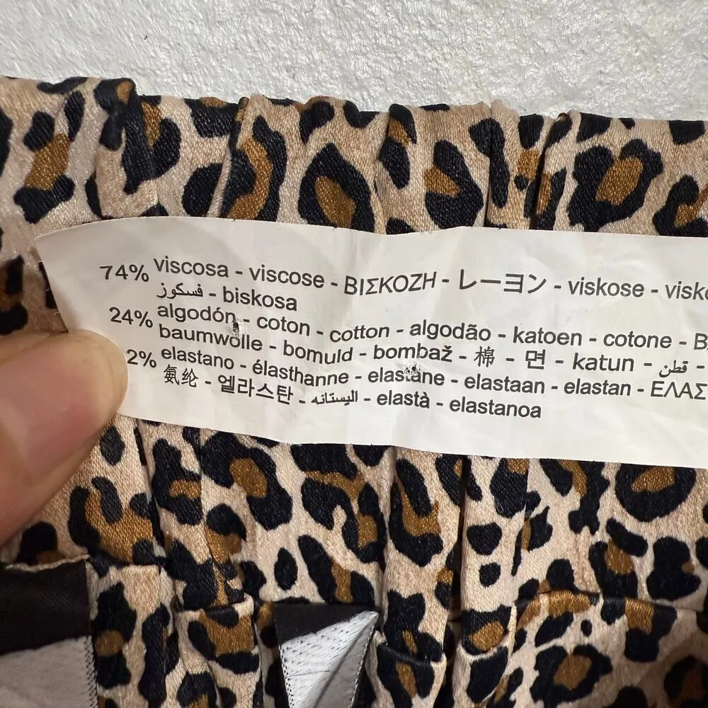 Zara Tan Leopard Print Bralette Sz M - Image 6