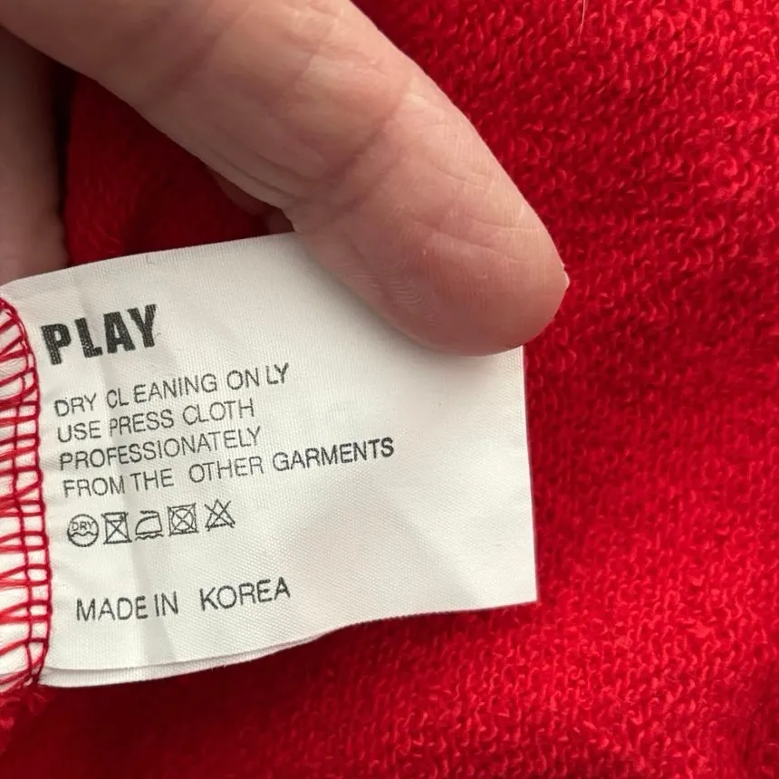 Play Size XL French Terry Sweatshirt Red Cutout Neckline Athleisure - Image 5