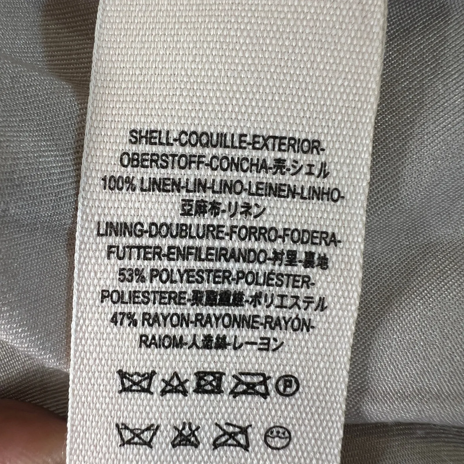 Free People Garnet Houndstooth Linen Blazer Women's Small‎ NWT Structured Fall - Image 4