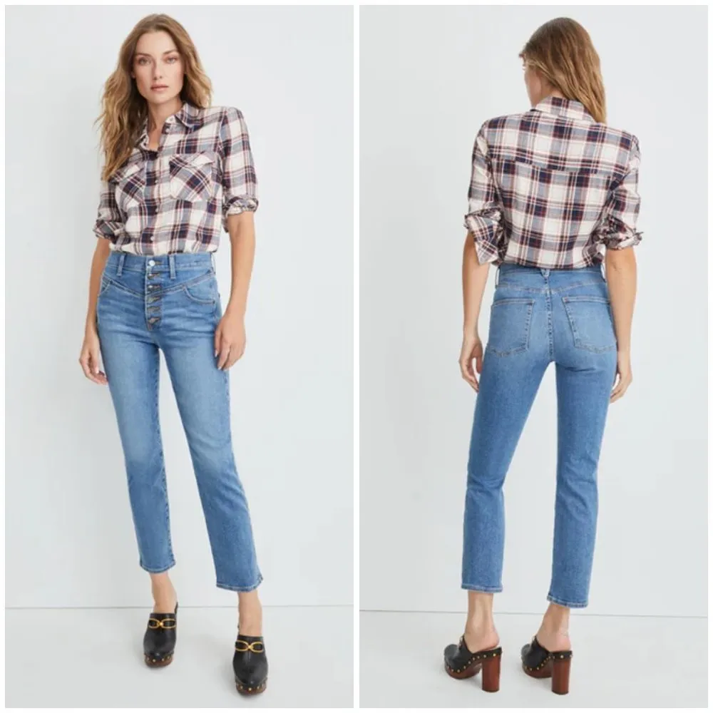 💕VERONICA BEARD💕 Ryleigh Slim-Straight Jeans Front Yoke Durango Blue 28 NWT - Image 3
