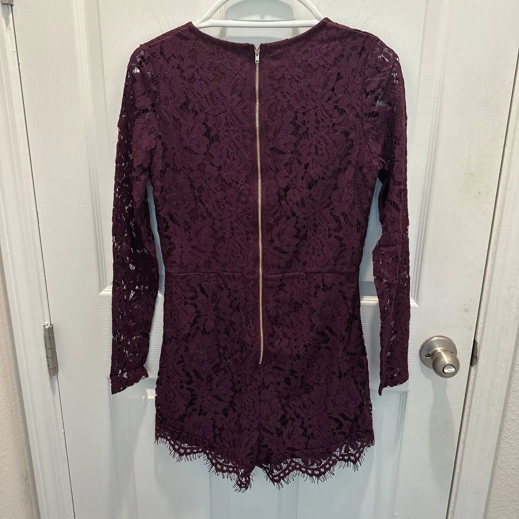 Charlotte Russe Lace Long Sleeve Romper - Image 3