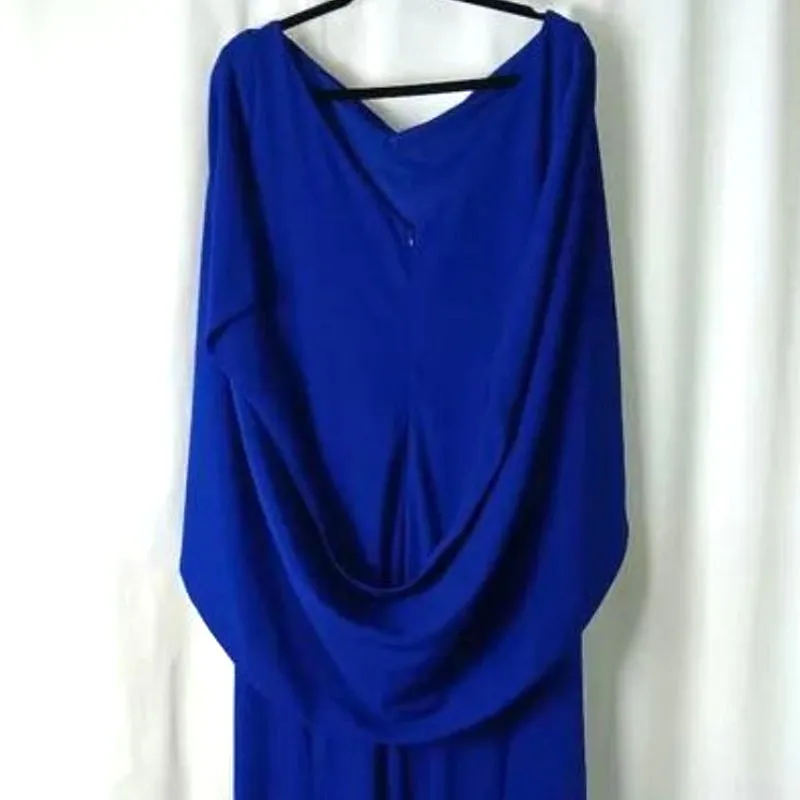 Betsy & Adam Miriam Long Jersey Draped Back Gown Size 22W NWOT Floor Length - Image 6
