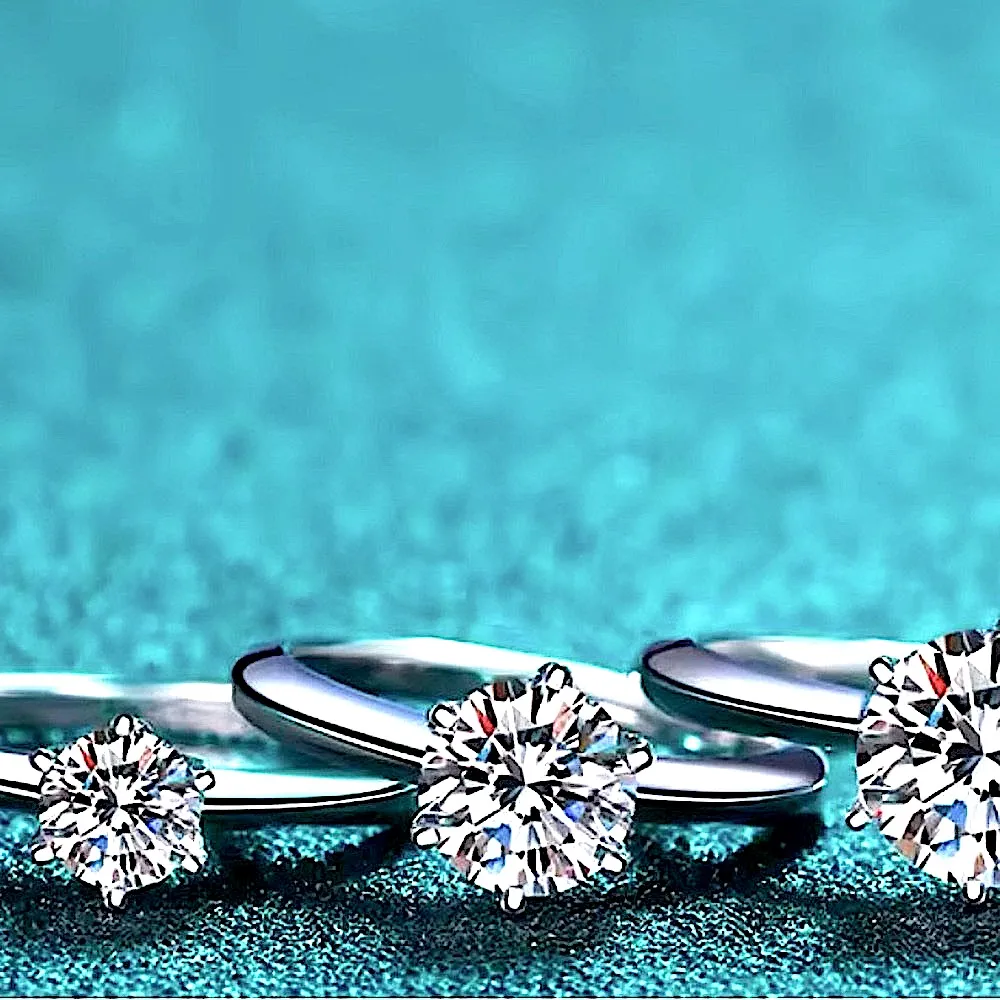 1Ct Platinum Round Brilliant Cut Simulated Diamond Ring‎ - Image 14