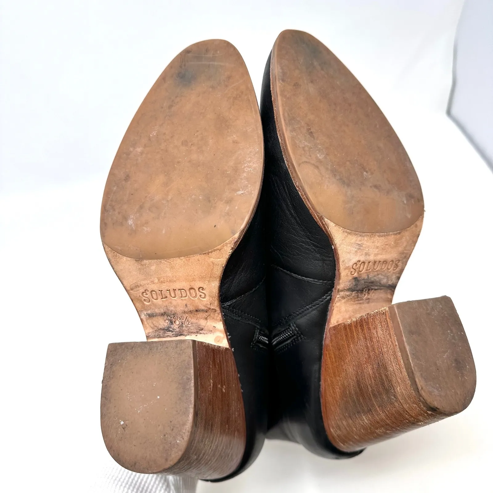 Soludos  Emma Leather Ankle‎ Boot Black Size 8.5 - Image 9