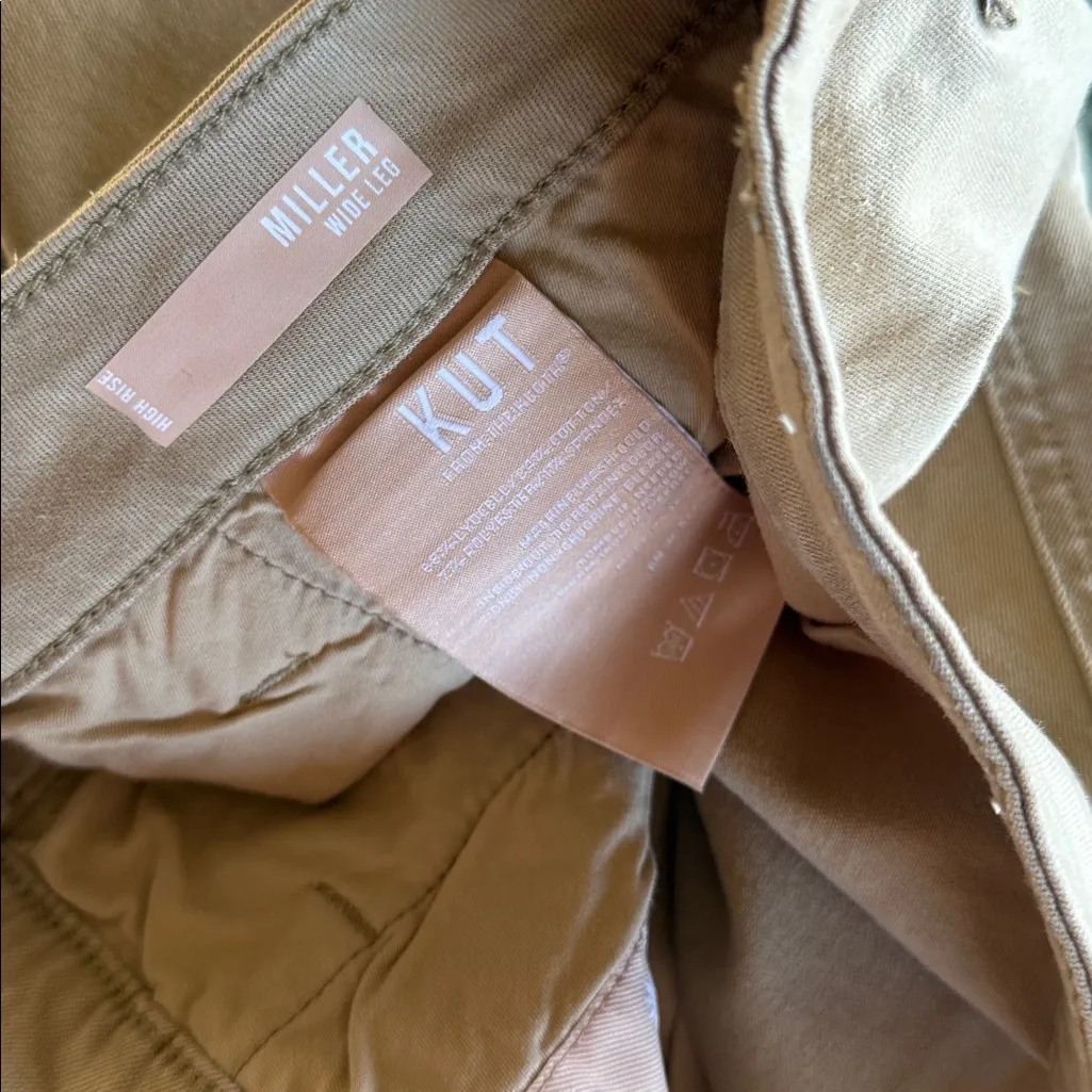 NWT Kut From The Kloth X Nordstrom Miller Wide Leg Pant 14 Camel - Image 6