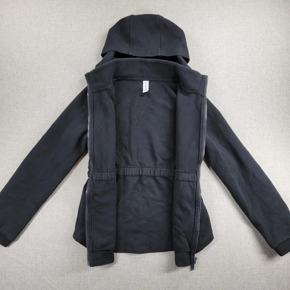 Varley Womens Sofia Jacket Size XS Black Sweat Zip Up Drawstring-Waist Hoodie - Image 3