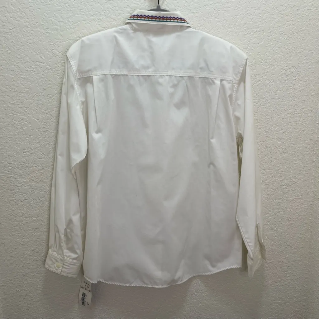 Napa Valley Vintage‎ embroidered beaded aztec button down L NWT western boho White Size L - Image 5