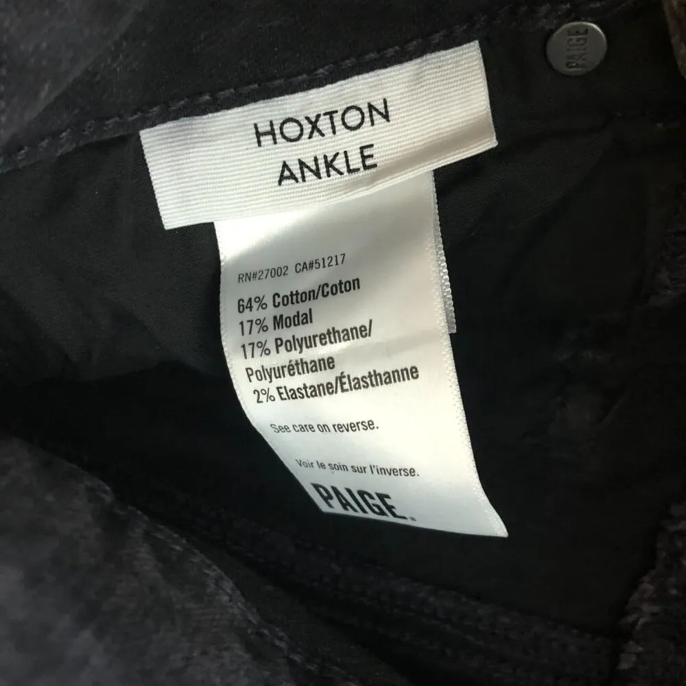 Paige Hoxton Ankle High Rise Skinny Jean Evening Willow Distressed Button Fly 23 - Image 5