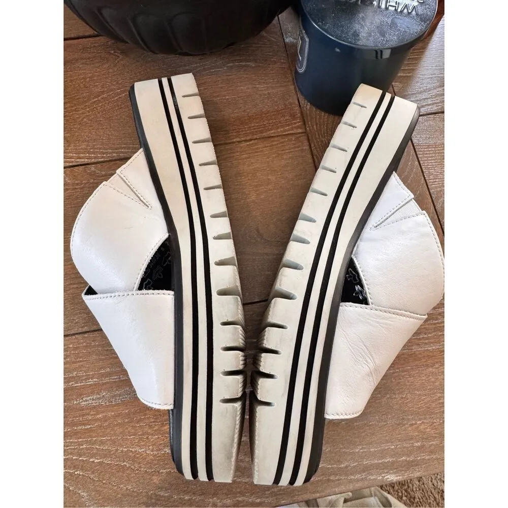 Gabor Women's Berwick Mules Sandals Size 7.5 (RUNS BIG LIKE 9) White - Image 4