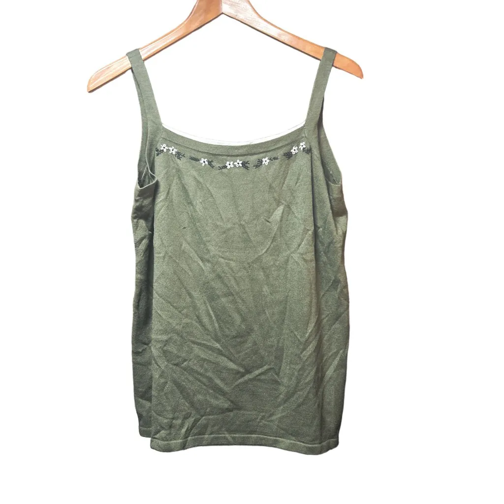 Women's Xhilaration Tank Top Size 14W/16W Green Sleeveless Casual - Image 2
