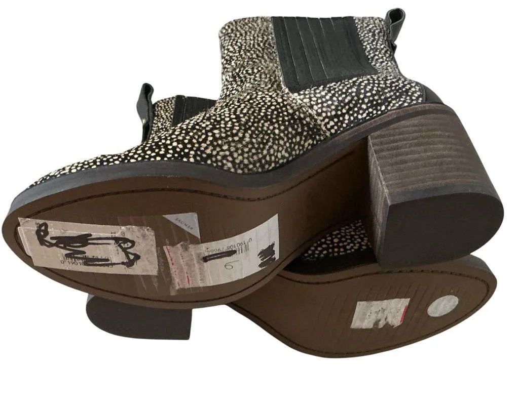 Ugg womens Camden exotic Chelsea boots calf hair dotted block heel size 6 - Image 9