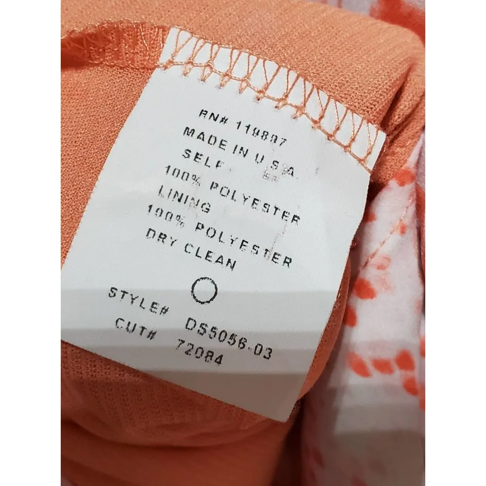 Collective Concepts Womens Orange Racer Back Sleeveless Knee Length Dress Size M - Image 9