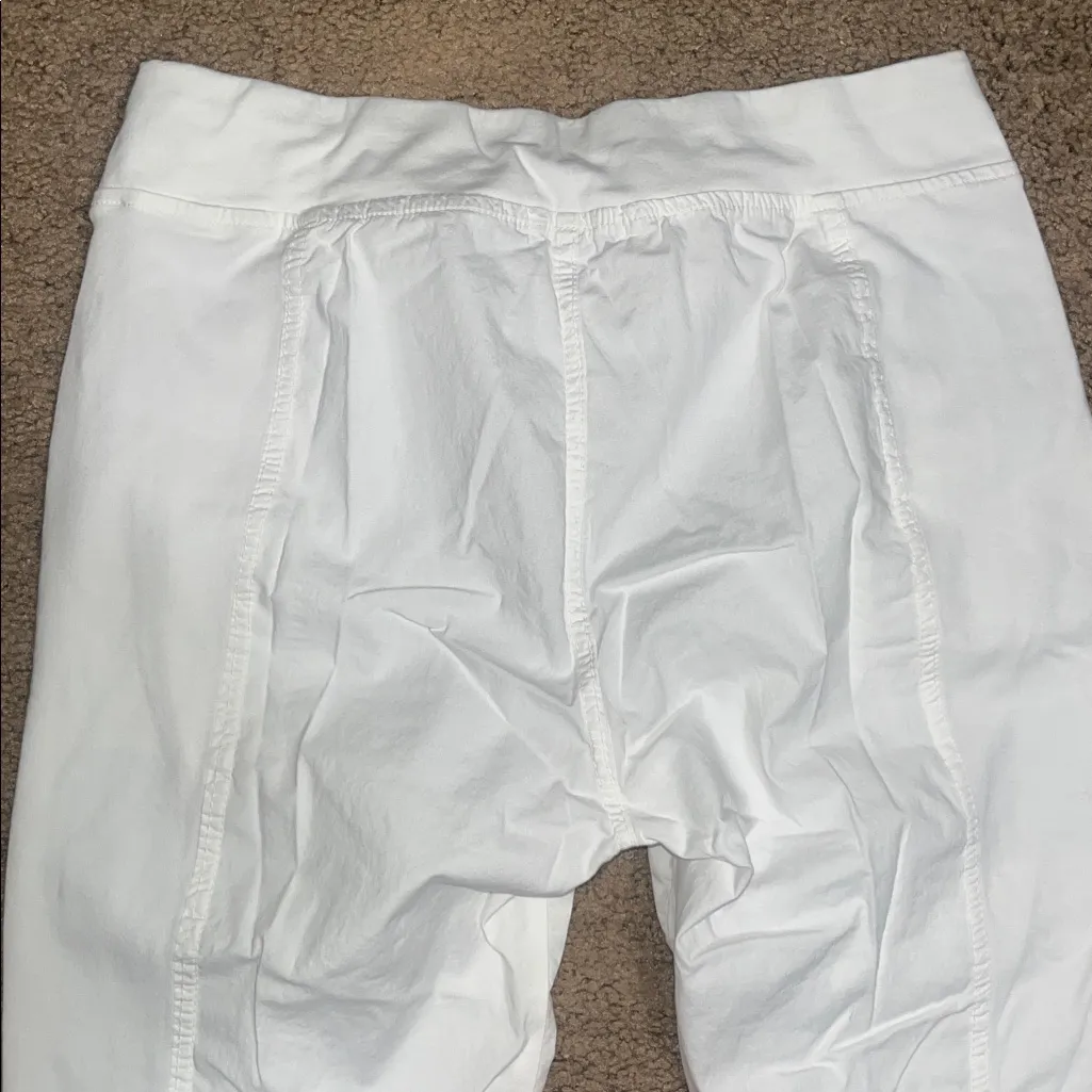 XCVI Wearables Malanda Ruched Pant Cotton Poplin Stretch Jersey White Medium - Image 6