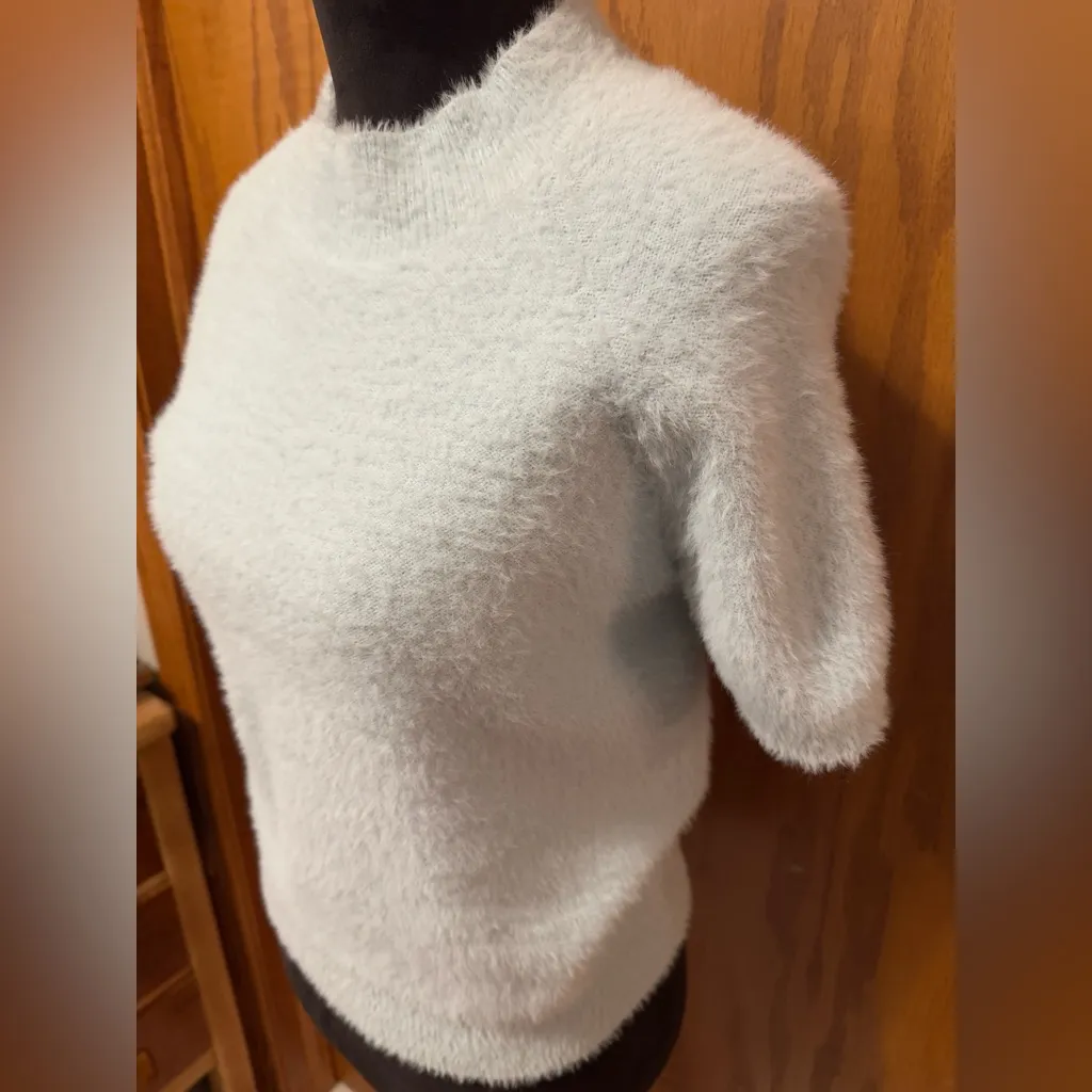 Anthropologie Pilcro Eyelash Baby Sweater Tee in Blue size Medium - Image 7