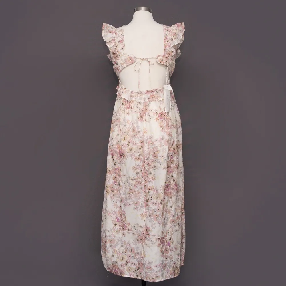 Munthe. Hives Silk Blend Floral Dress. Pink Size 8 - Image 5