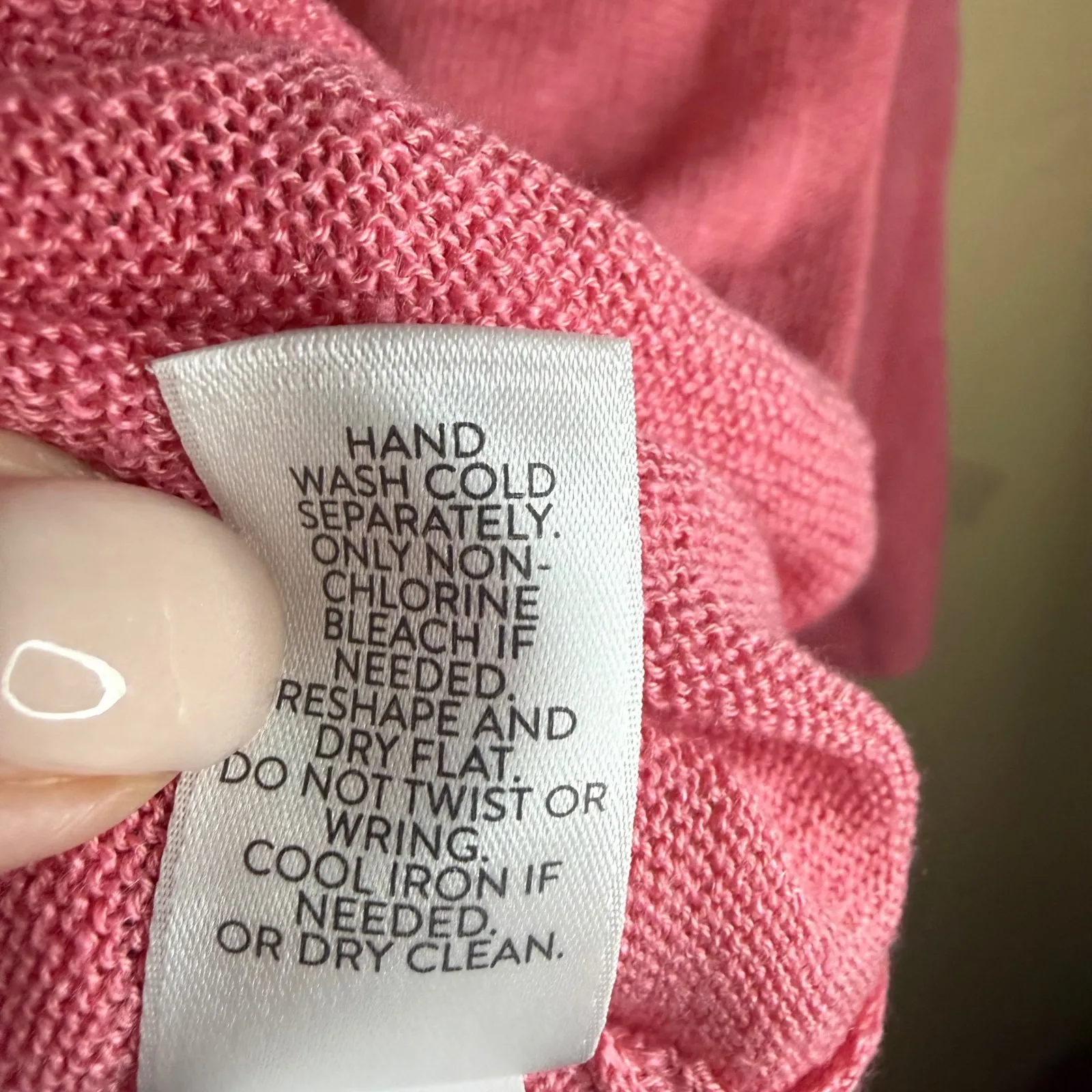 J Jill Womens Pink 3/4 Sleeve Linen Cotton Modal Rayon‎ Blend Knit Sweater Med - Image 6