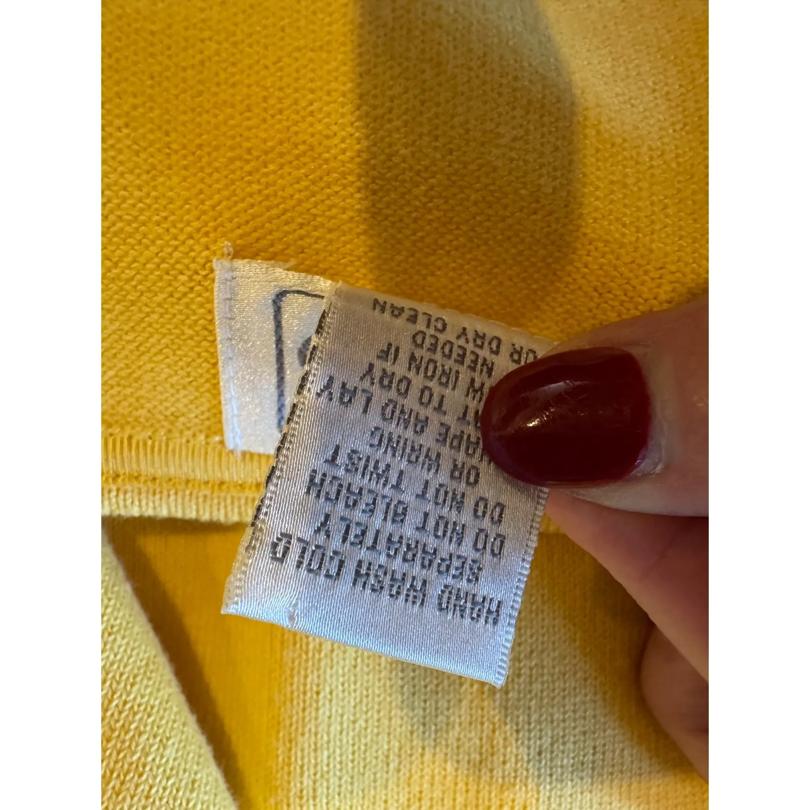 Foxcroft Sweater Women Large Yellow Cotton Blend Knit Cardigan Preppy Classic‎ - Image 10