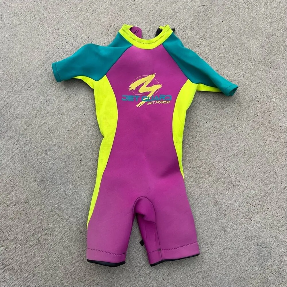 Vintage Jet Guard Wet Power Wet Suit Water Ski Suit Purple Size M - Image 2