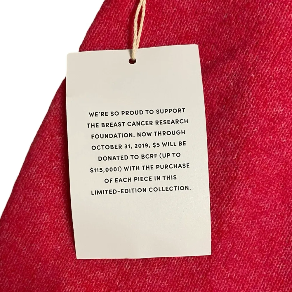 LOFT Hot Pink Open Back Faux Wrap Limited Edition Long Sleeve Sweater - Image 5