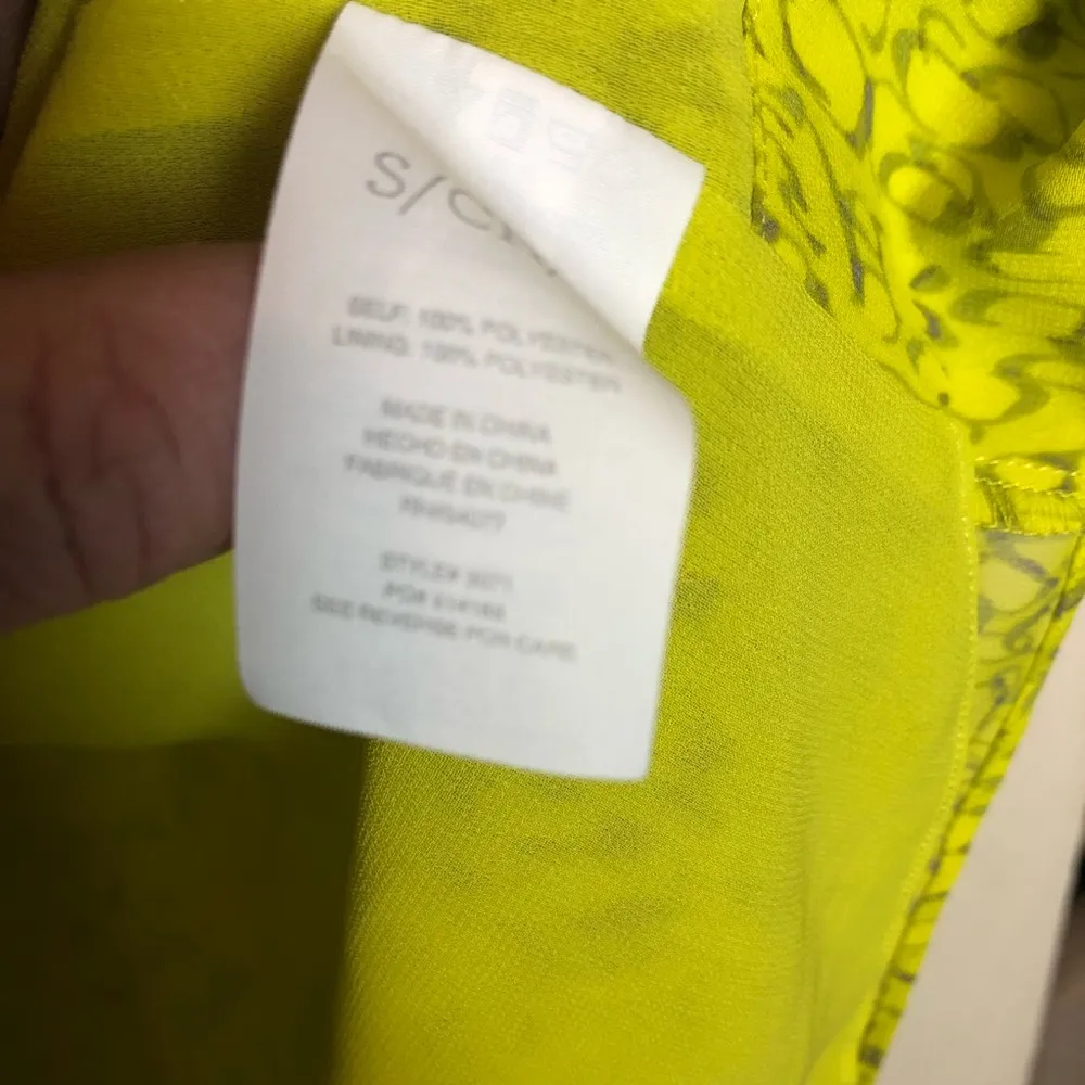 Cabi #3071 Reign Chartreuse Blouse Top G12 - Image 4