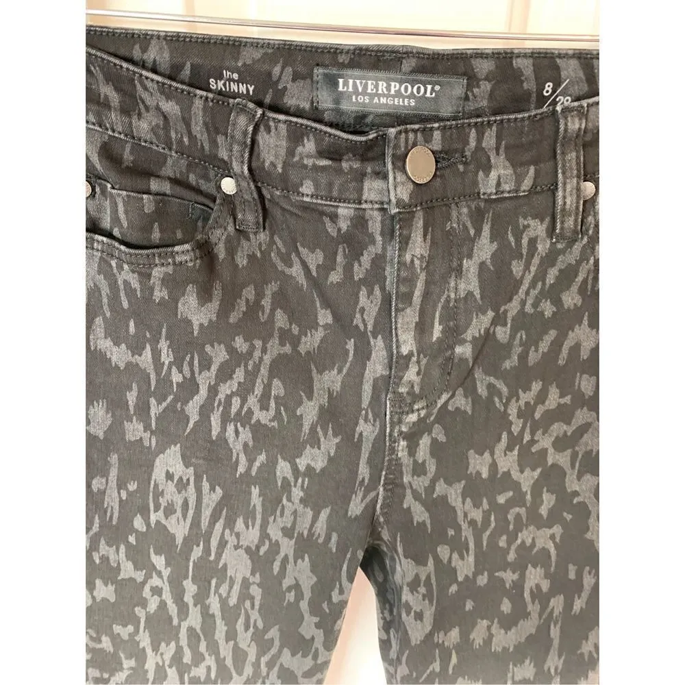 Liverpool animal print black jeans size 8/29 - Image 2