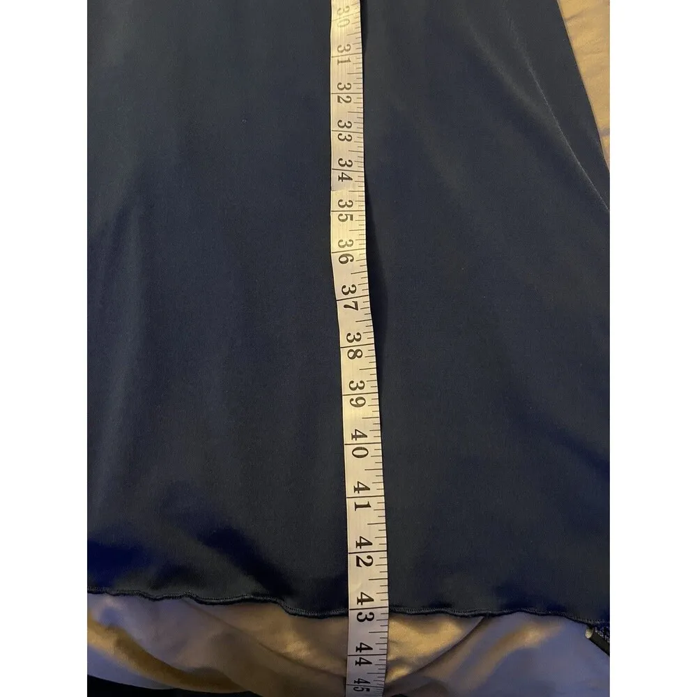 AGB Dress Size 6 Blue Rhinestones Evening Party Wedding Guest Elegant Cocktail - Image 14