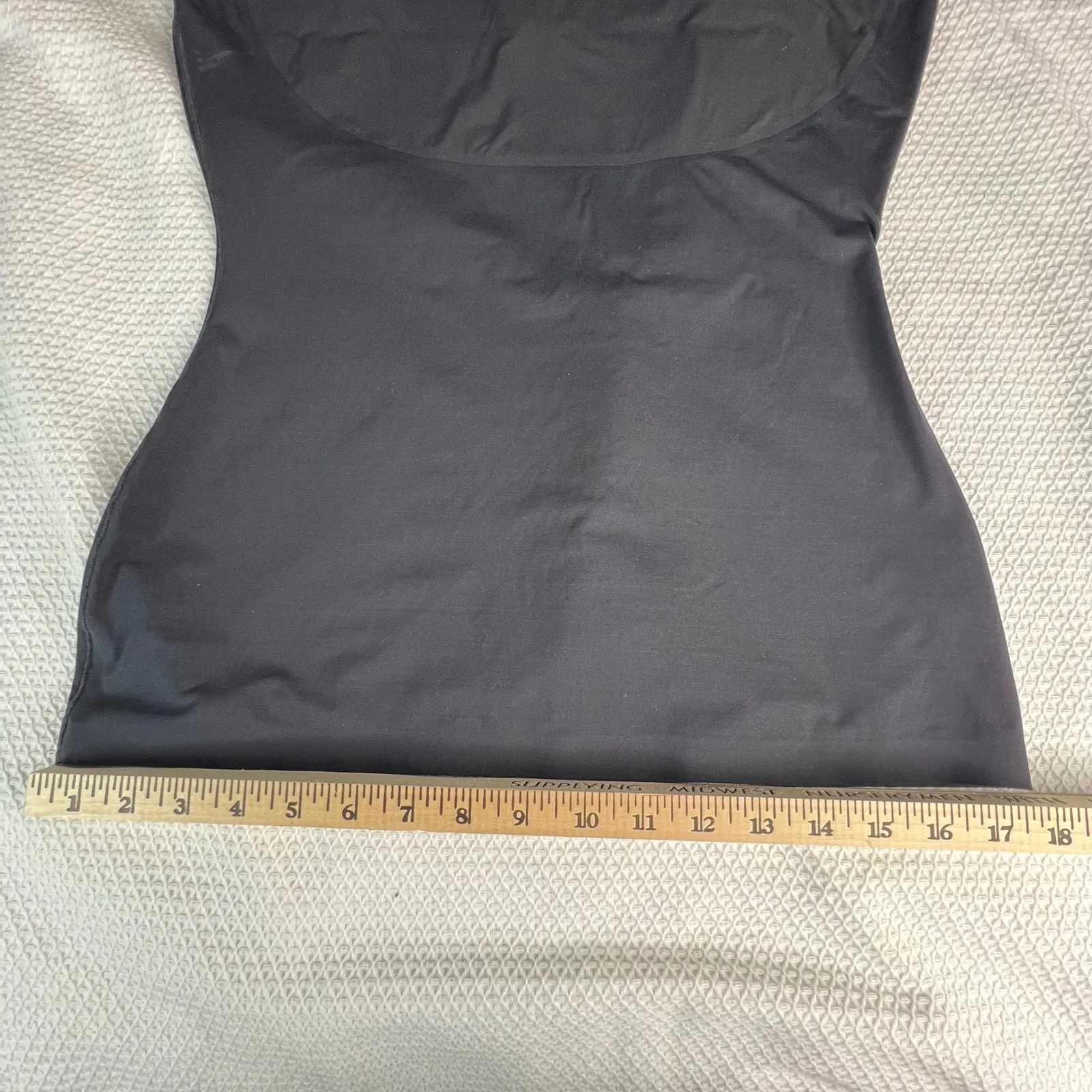 Spanx Thinstincts Tank Top Black Cami Womens XL Adjustable Straps Stretch Bodice - Image 4