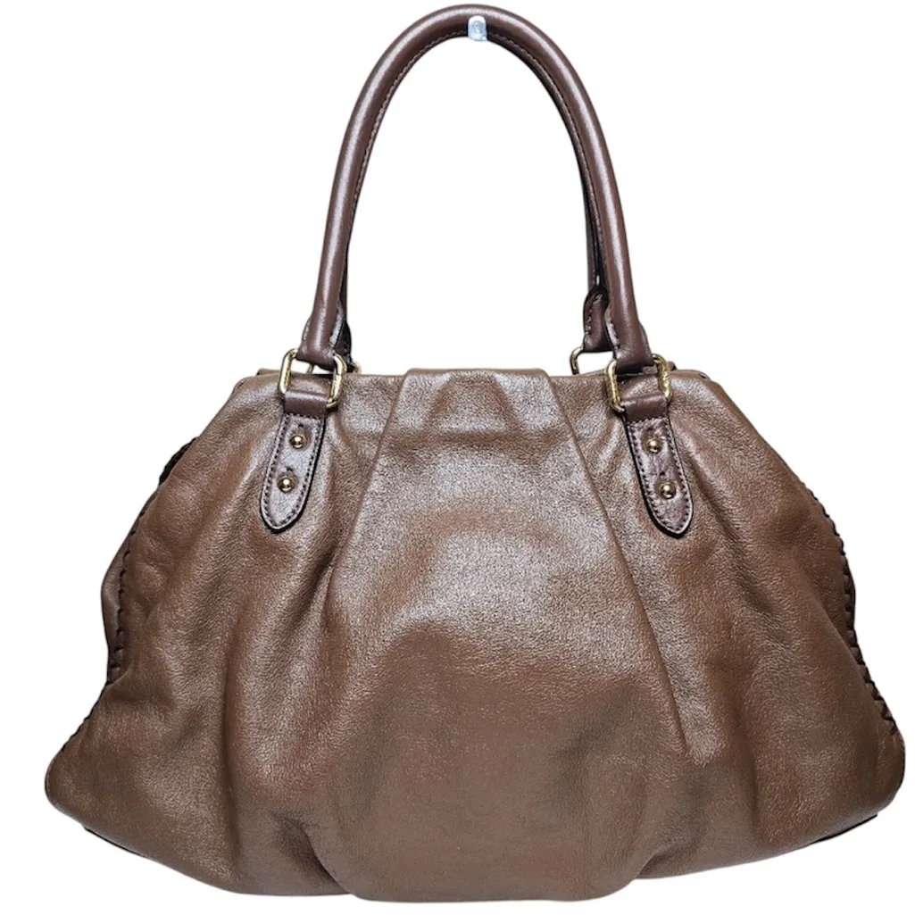 MCM Dark Brown Leather Shoulder Bag - Image 2