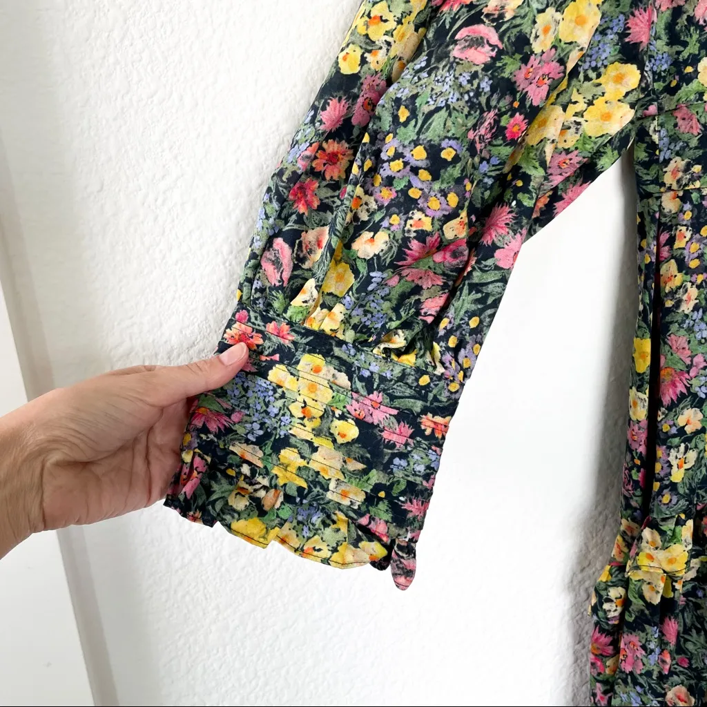 NWT LoveShackFancy Lorencia Floral Long Sleeve Maxi Dress - Image 9