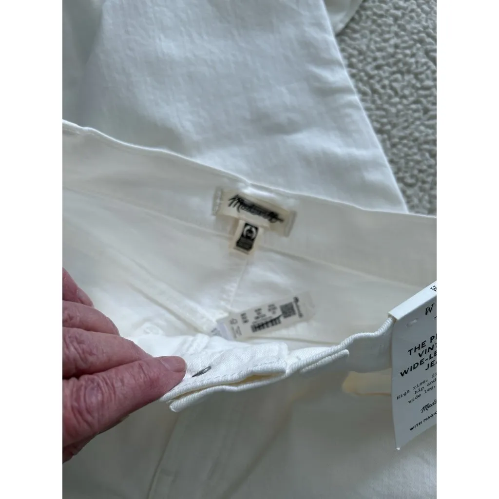 Madewell The Perfect Vintage Wide-Leg Crop Jean in Vintage Canvas Size 24 - Image 7