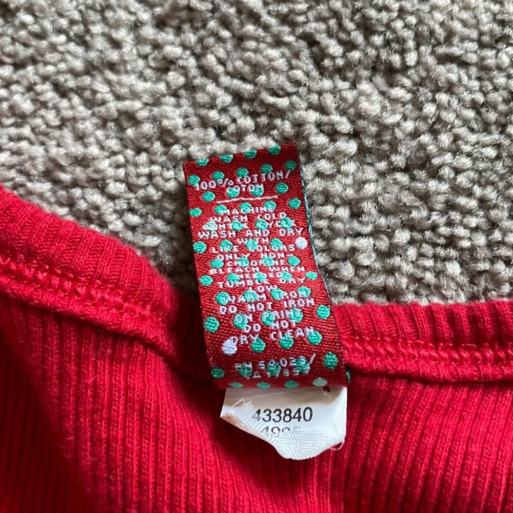 Old Navy Red Christmas Monkey Print Pajama Set SIZE M - Image 3